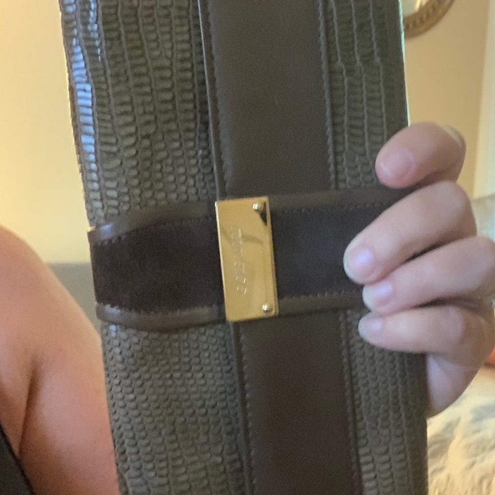 Jimmy Choo Python And Suede Clutch - image 7